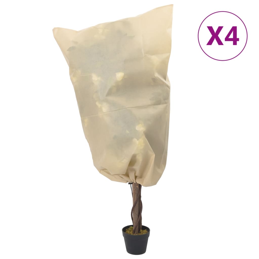 Coperture Con Coulisse Per Piante 4Pz 70 G/M² 0,8X1 M
