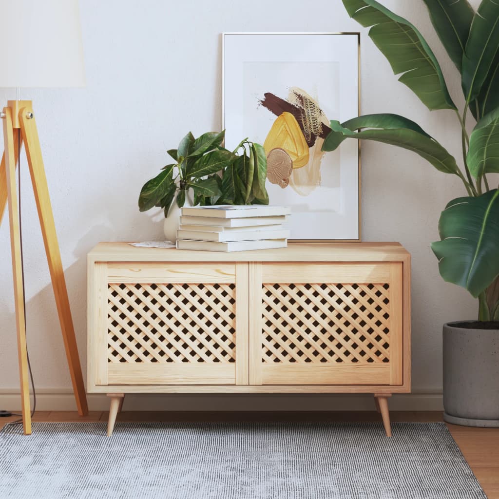 Ante Con Design A Reticolo 2 Pz 49,5X61,5 Cm In Legno Di Pino
