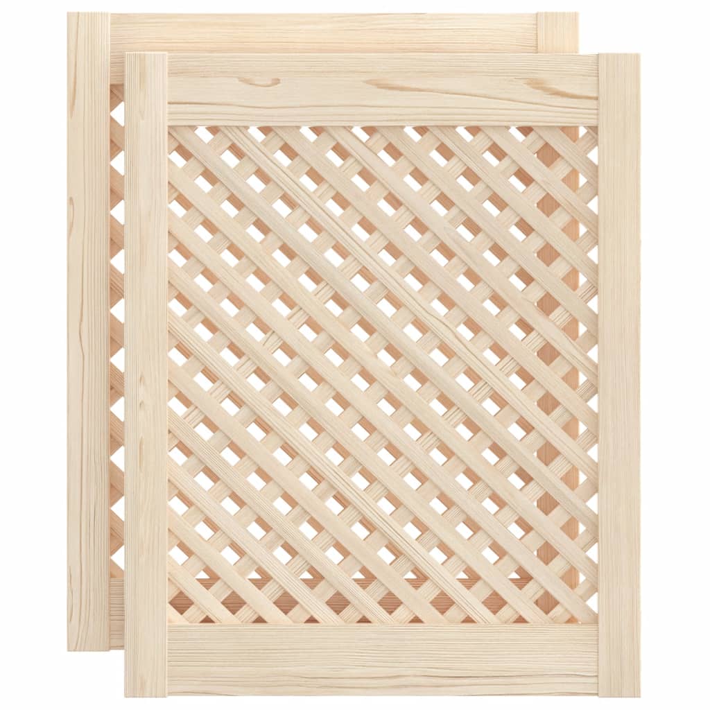 Ante Con Design A Reticolo 2 Pz 49,5X61,5 Cm In Legno Di Pino
