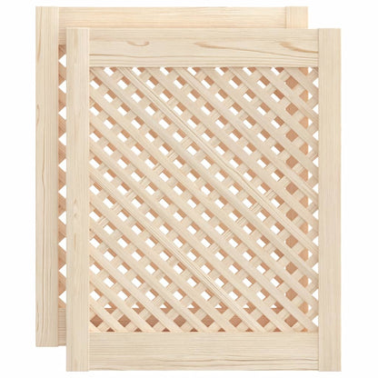 Ante Con Design A Reticolo 2 Pz 49,5X61,5 Cm In Legno Di Pino