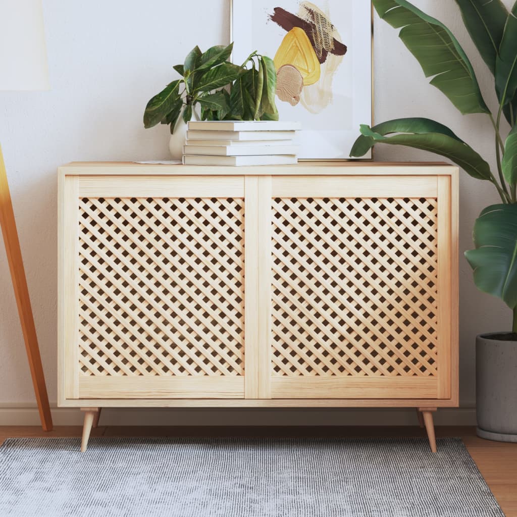 Ante Con Design A Reticolo 2 Pz 49,5X61,5 Cm In Legno Di Pino