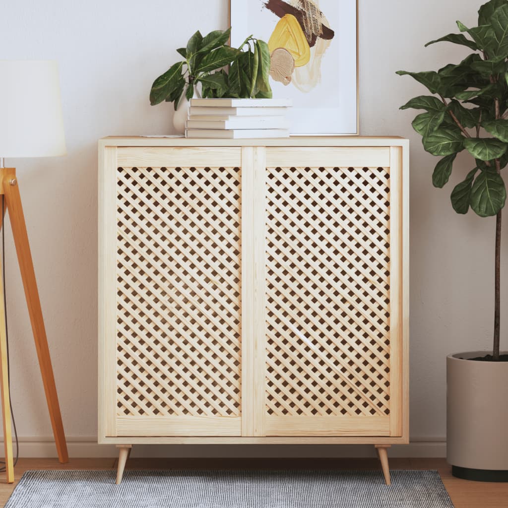 Ante Con Design A Reticolo 2 Pz 49,5X61,5 Cm In Legno Di Pino