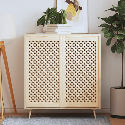 Ante Con Design A Reticolo 2 Pz 49,5X61,5 Cm In Legno Di Pino