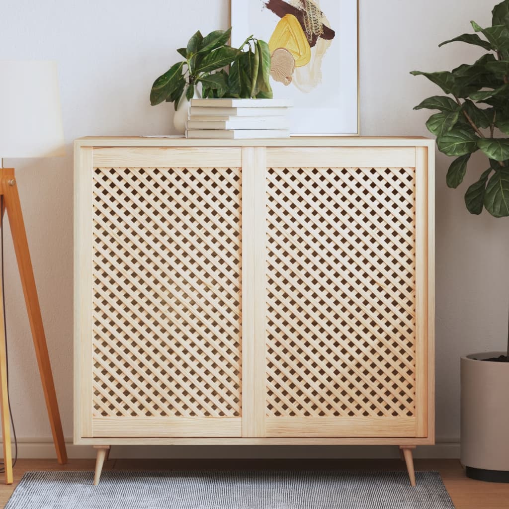 Ante Con Design A Reticolo 2 Pz 49,5X61,5 Cm In Legno Di Pino