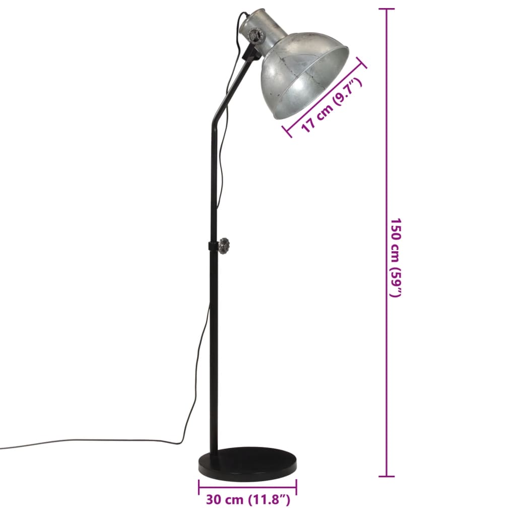 Lampada Da Terra 25 W Vintage 30X30X90-150 Cm E27