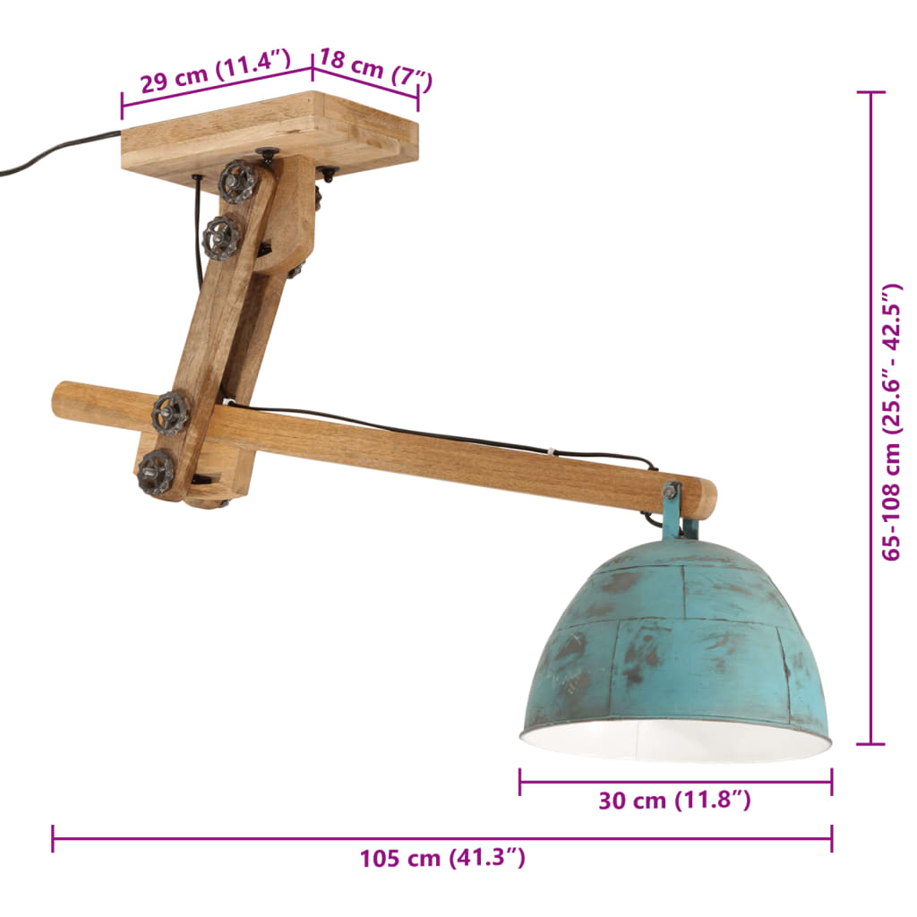 Lampada Da Soffitto 25 W Anticato 105X30X65-108Cm E27