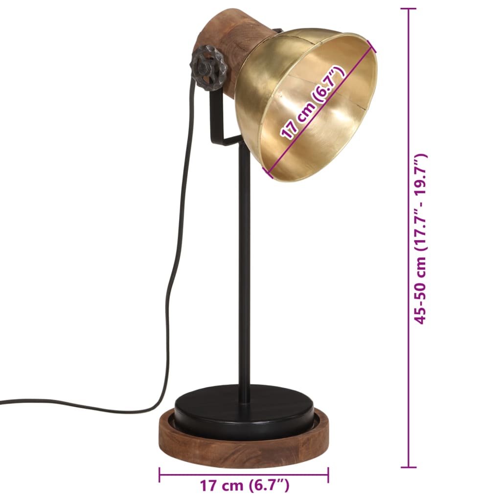 Lampada A Scrivania 25 W Anticato 17X17X50 Cm E27