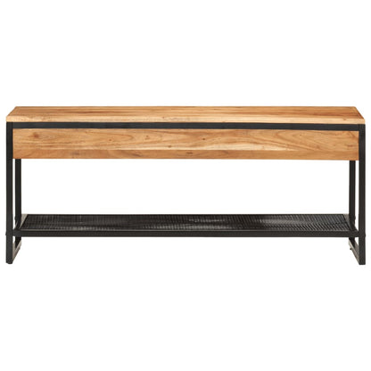 Panca Da Giardino 110X35X45 Cm Legno Massello Di Acacia E Ferro