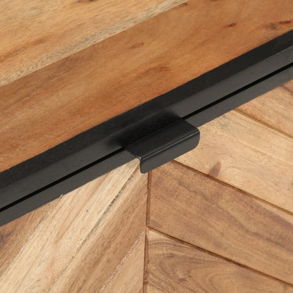 Scatola Portaoggetti 60X30X30 Cm Legno Massello Acacia E Ferro