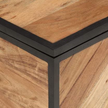 Scatola Portaoggetti 60X30X30 Cm Legno Massello Acacia E Ferro
