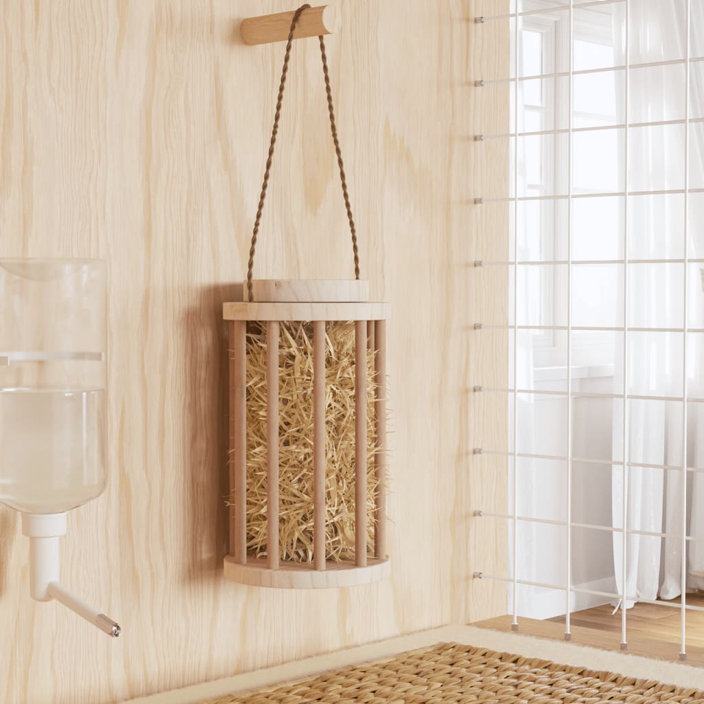 Mangiatoia Per Conigli 37X18,5X23 Cm In Legno Massello Di Abete