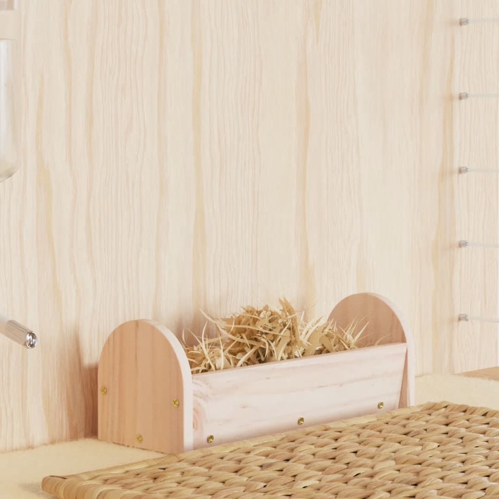 Mangiatoia Per Conigli 37X18,5X23 Cm In Legno Massello Di Abete