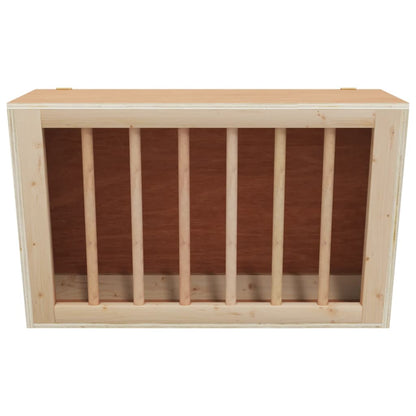 Mangiatoia Per Conigli 37X18,5X23 Cm In Legno Massello Di Abete