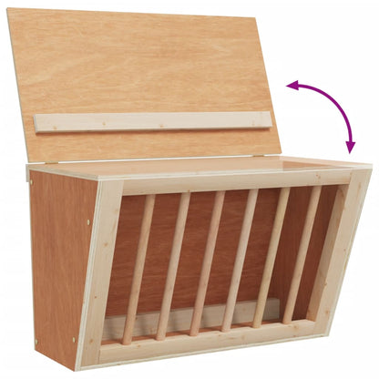Mangiatoia Per Conigli 37X18,5X23 Cm In Legno Massello Di Abete