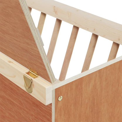 Mangiatoia Per Conigli 37X18,5X23 Cm In Legno Massello Di Abete