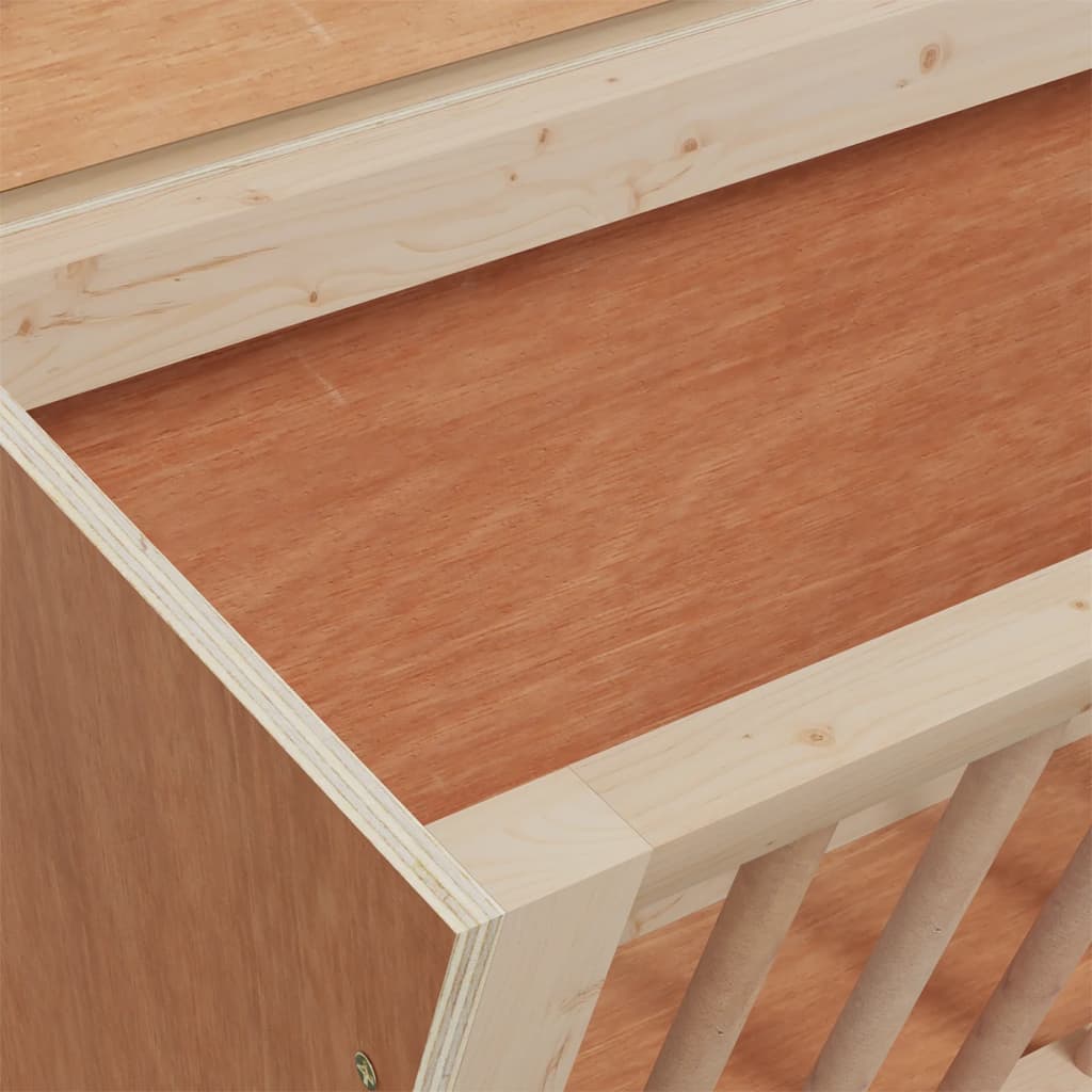 Mangiatoia Per Conigli 37X18,5X23 Cm In Legno Massello Di Abete