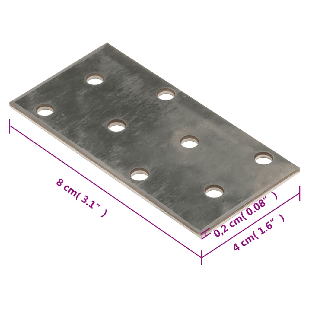 Piastre Forate 60 Pz 2 Mm Acciaio Zincato