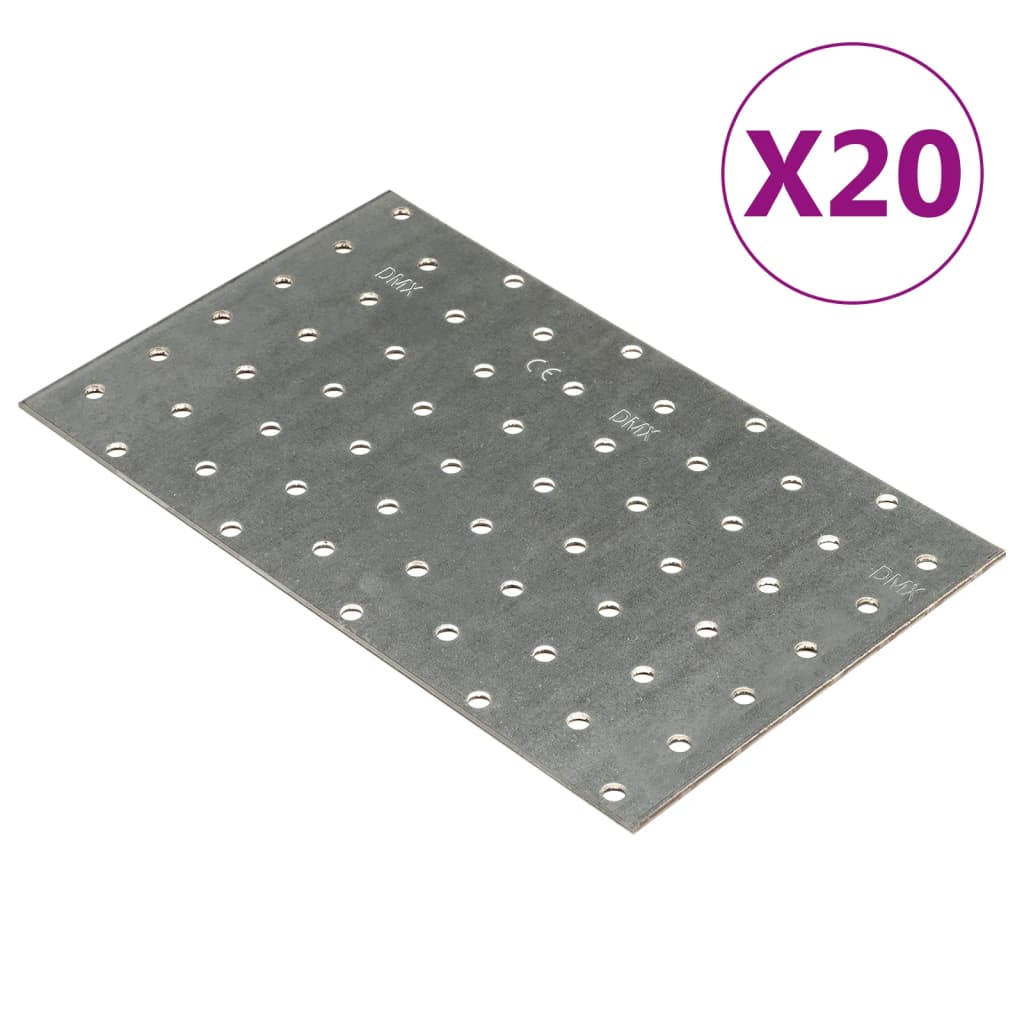 Piastre Forate 60 Pz 2 Mm Acciaio Zincato