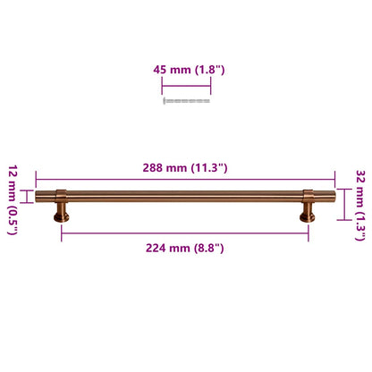 Maniglie Per Mobili 5Pz 480Mm In Acciaio Inox