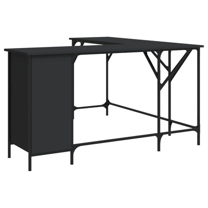 Scrivania Nera 141X141X75 Cm In Legno Multistrato