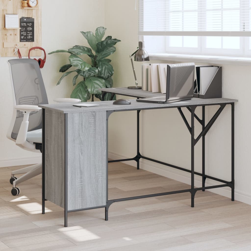 Scrivania Nera 141X141X75 Cm In Legno Multistrato