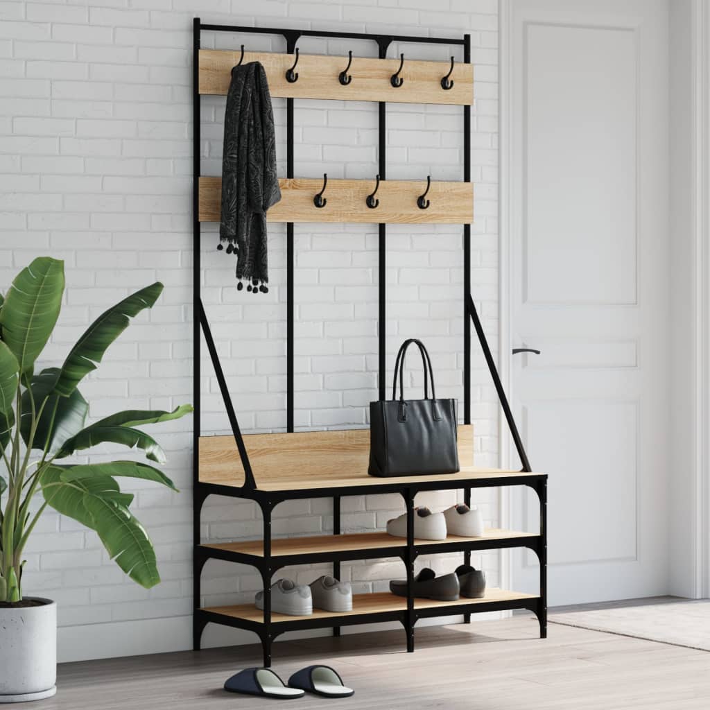 Appendiabiti Con Porta Scarpe 100X40X184 Cm