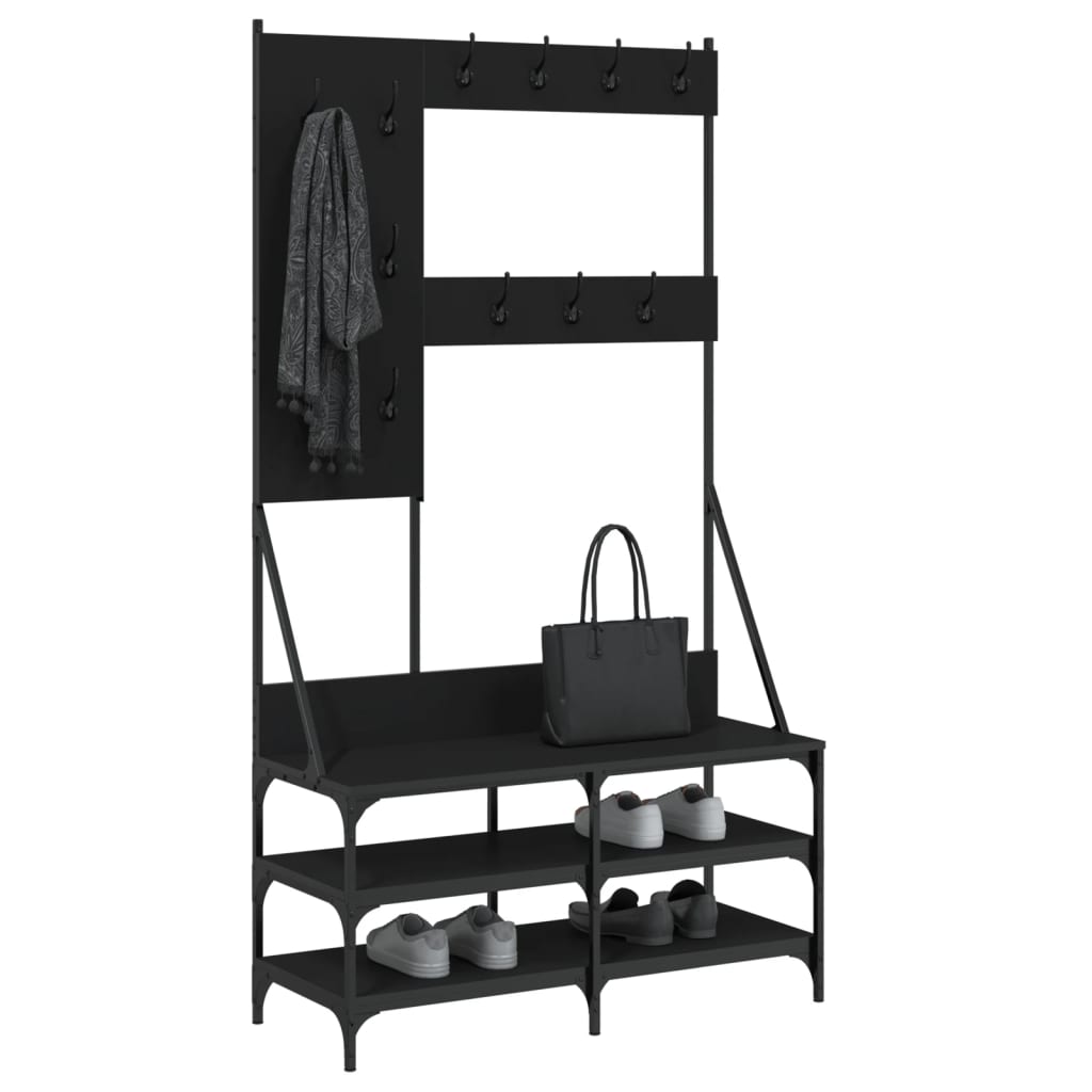 Appendiabiti Con Porta Scarpe 100X40X184 Cm