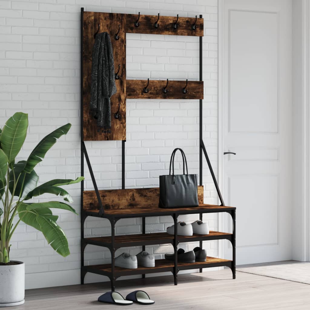 Appendiabiti Con Porta Scarpe 100X40X184 Cm
