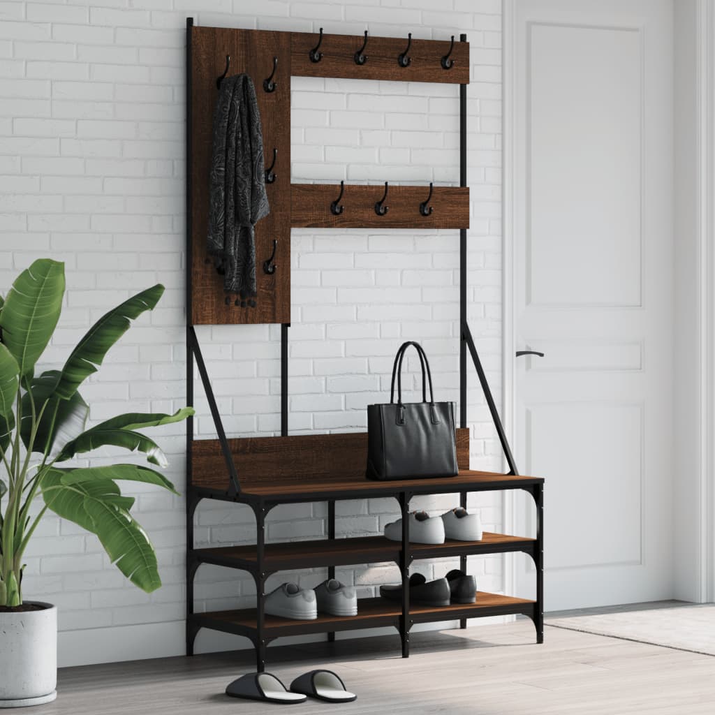 Appendiabiti Con Porta Scarpe 100X40X184 Cm