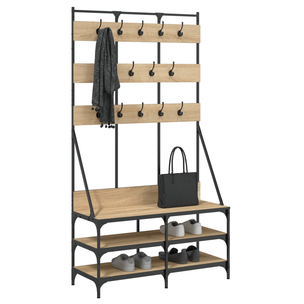Appendiabiti Con Porta Scarpe 100X40X184 Cm