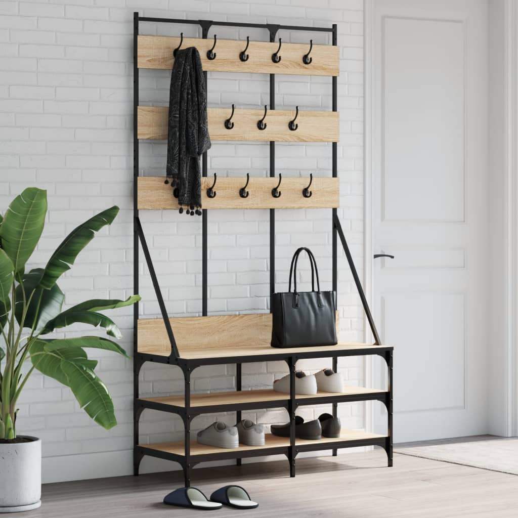 Appendiabiti Con Porta Scarpe 100X40X184 Cm