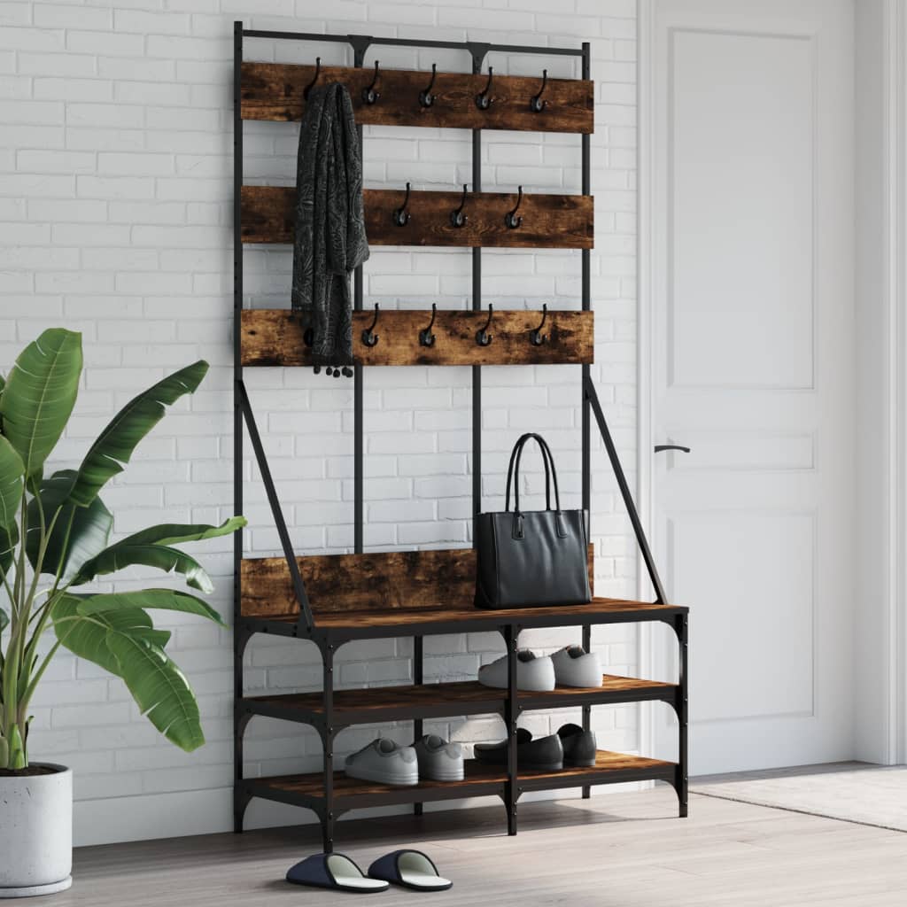 Appendiabiti Con Porta Scarpe 100X40X184 Cm