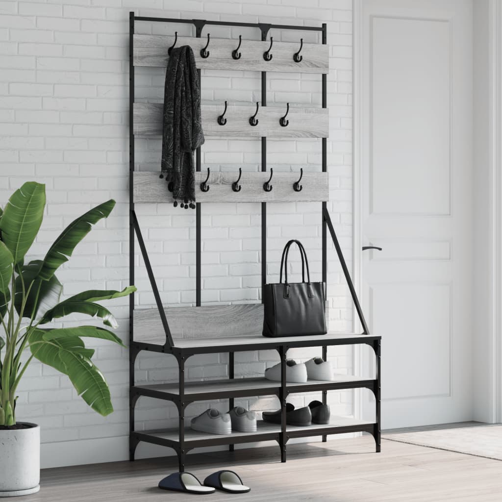 Appendiabiti Con Porta Scarpe 100X40X184 Cm