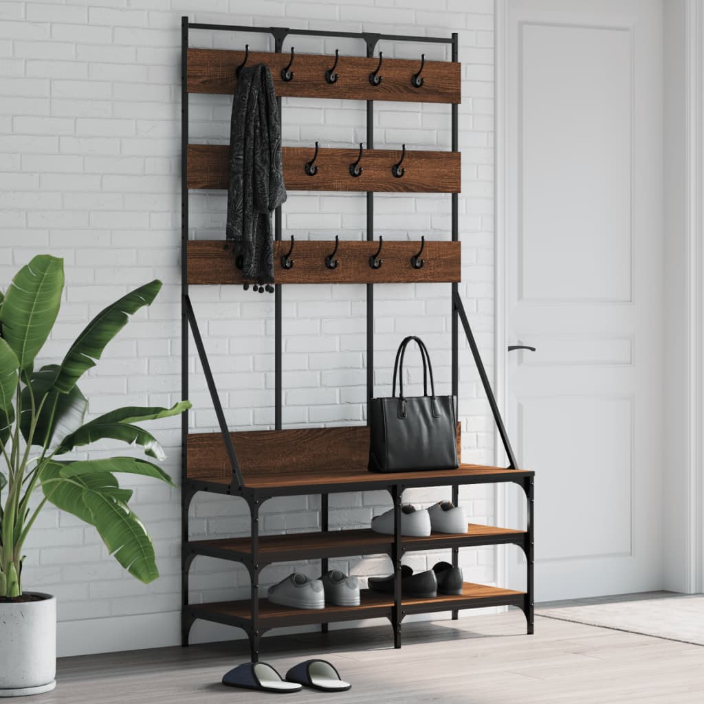 Appendiabiti Con Porta Scarpe 100X40X184 Cm