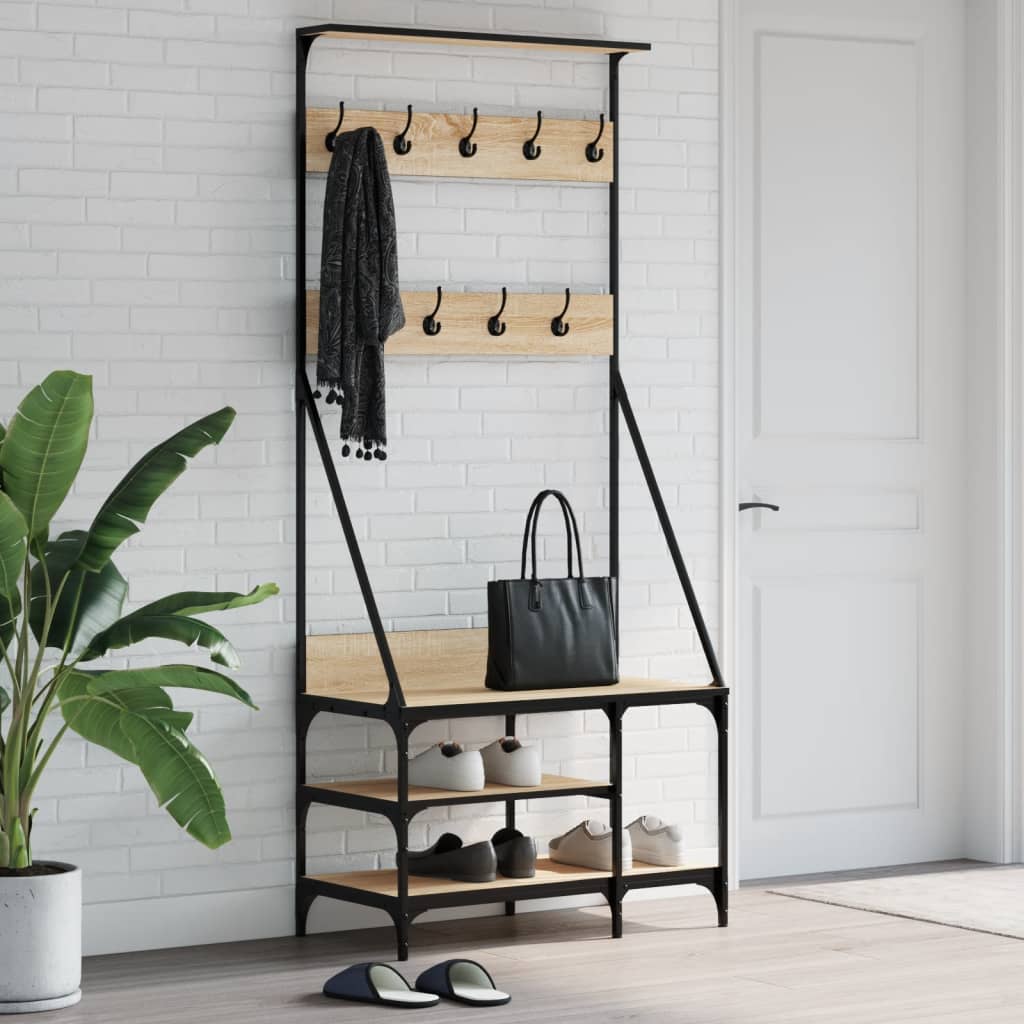 Appendiabiti Con Porta Scarpe 80X40X184 Cm