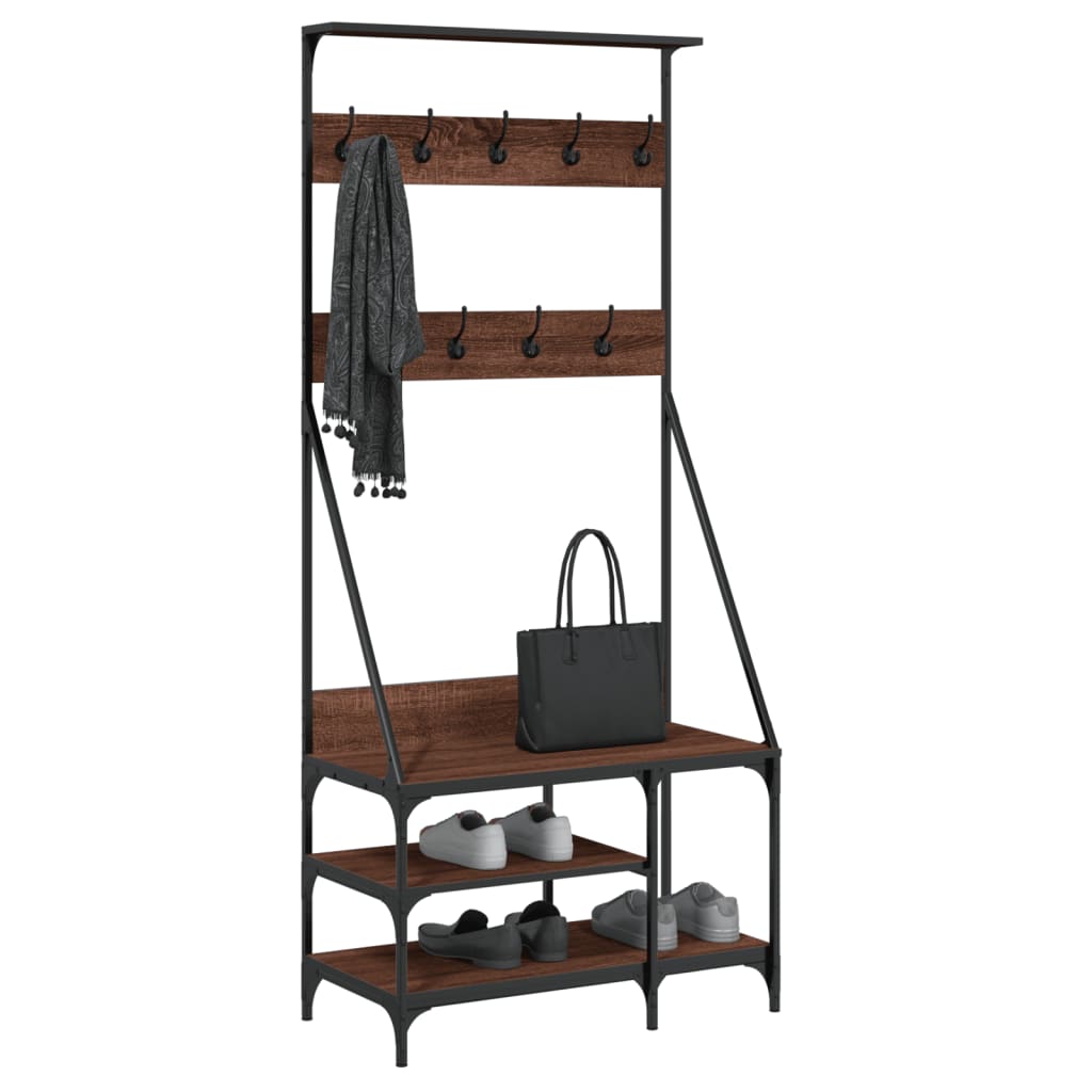 Appendiabiti Con Porta Scarpe 80X40X184 Cm