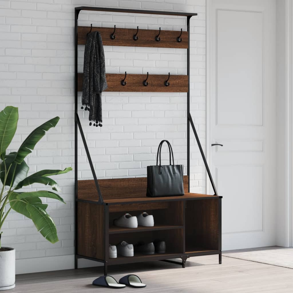 Appendiabiti Con Porta Scarpe 100X41X184 Cm