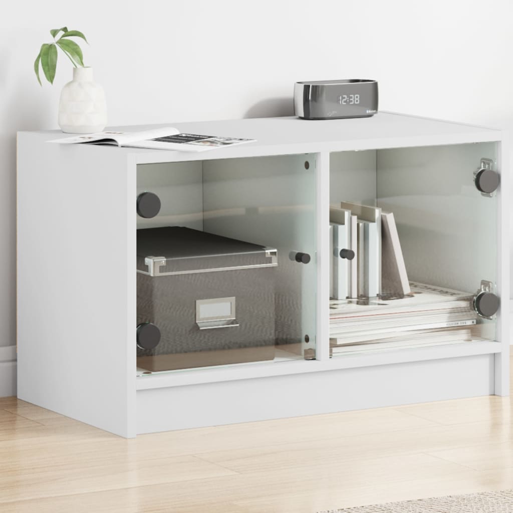 Mobile Porta Tv Con Ante In Vetro 68X37X42 Cm