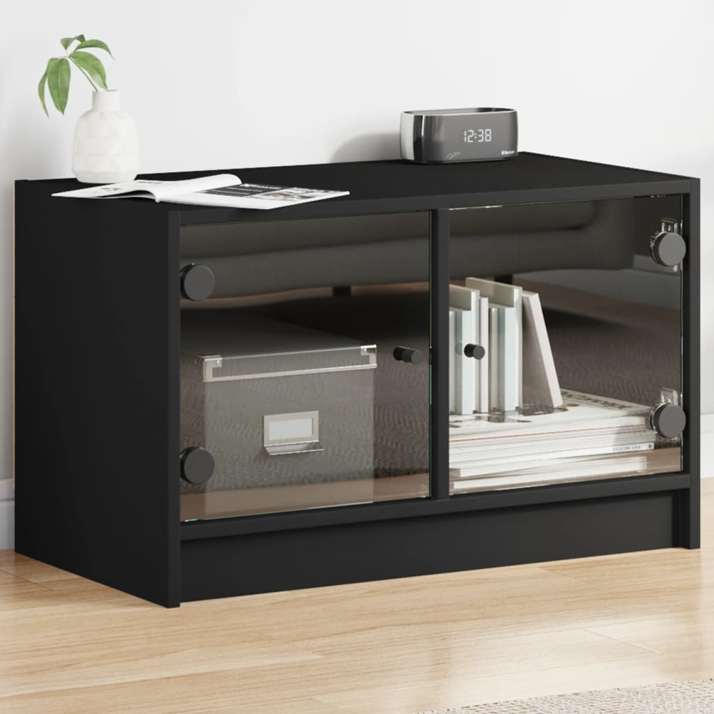 Mobile Porta Tv Con Ante In Vetro 68X37X42 Cm