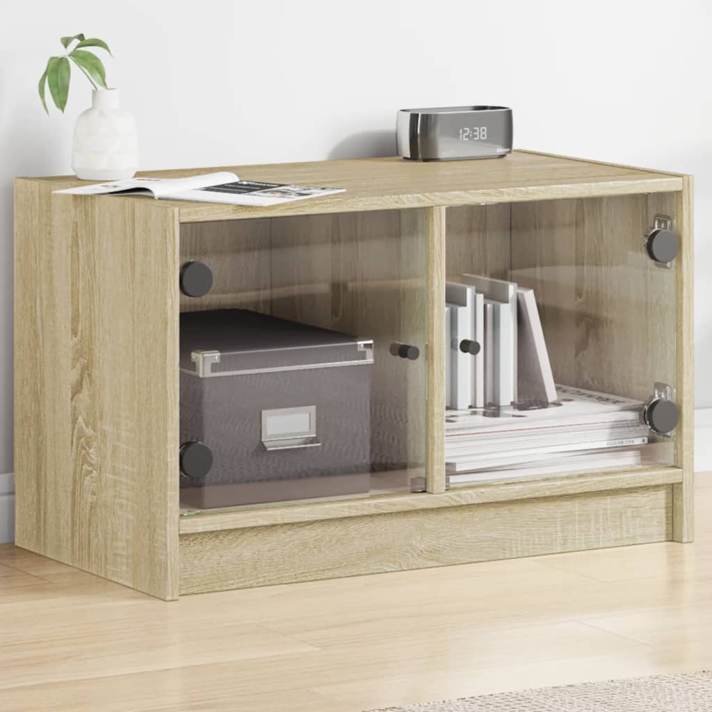 Mobile Porta Tv Con Ante In Vetro 68X37X42 Cm