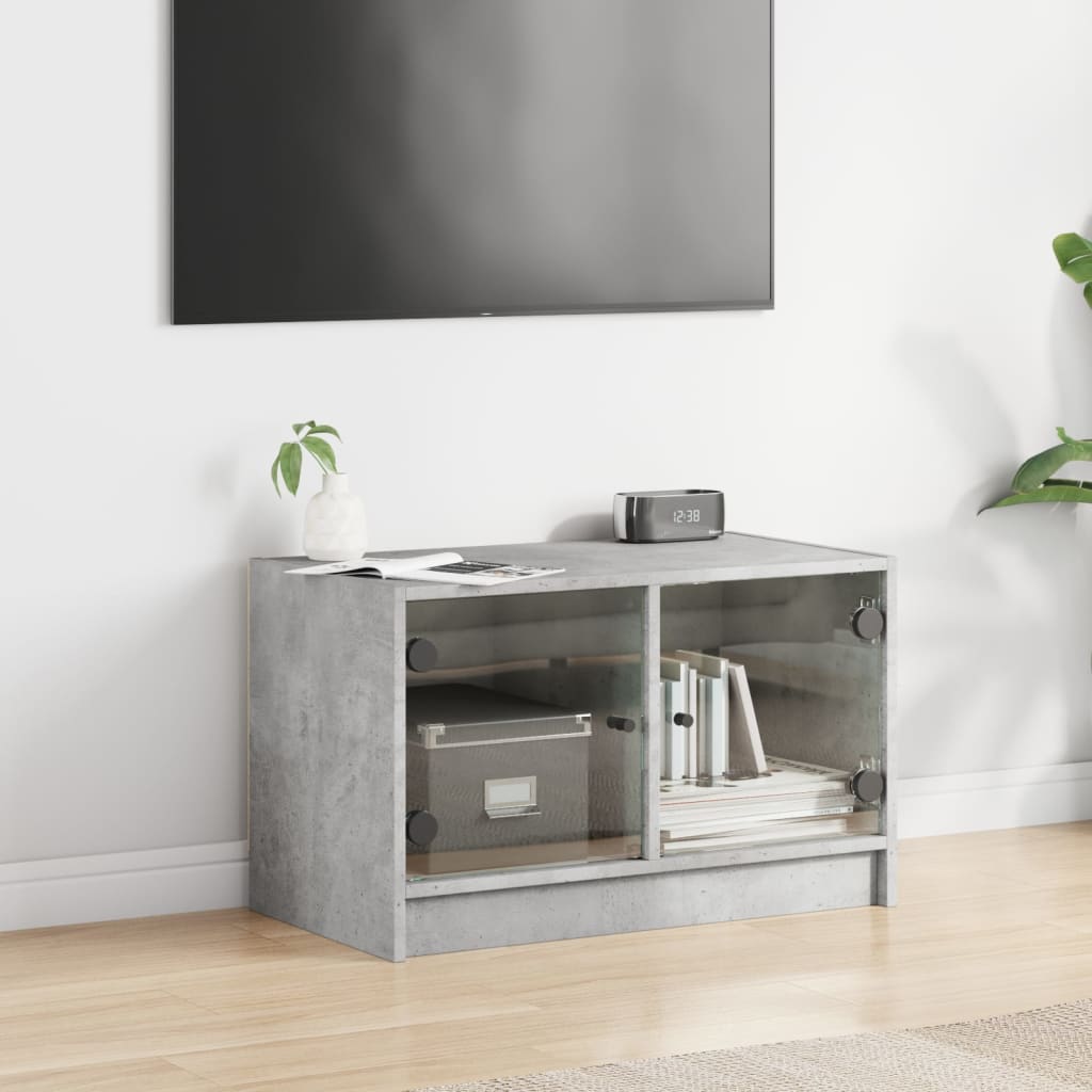 Mobile Porta Tv Con Ante In Vetro 68X37X42 Cm