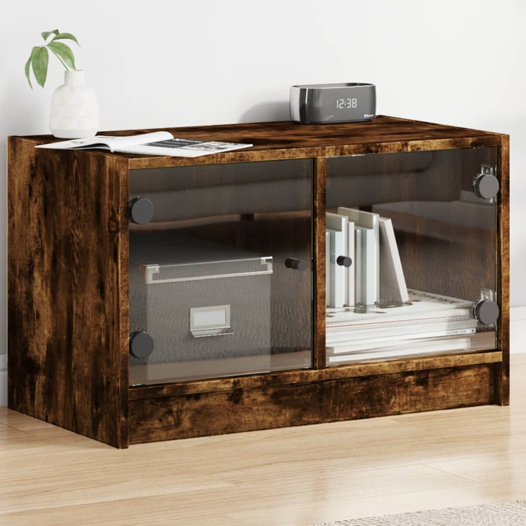 Mobile Porta Tv Con Ante In Vetro 68X37X42 Cm