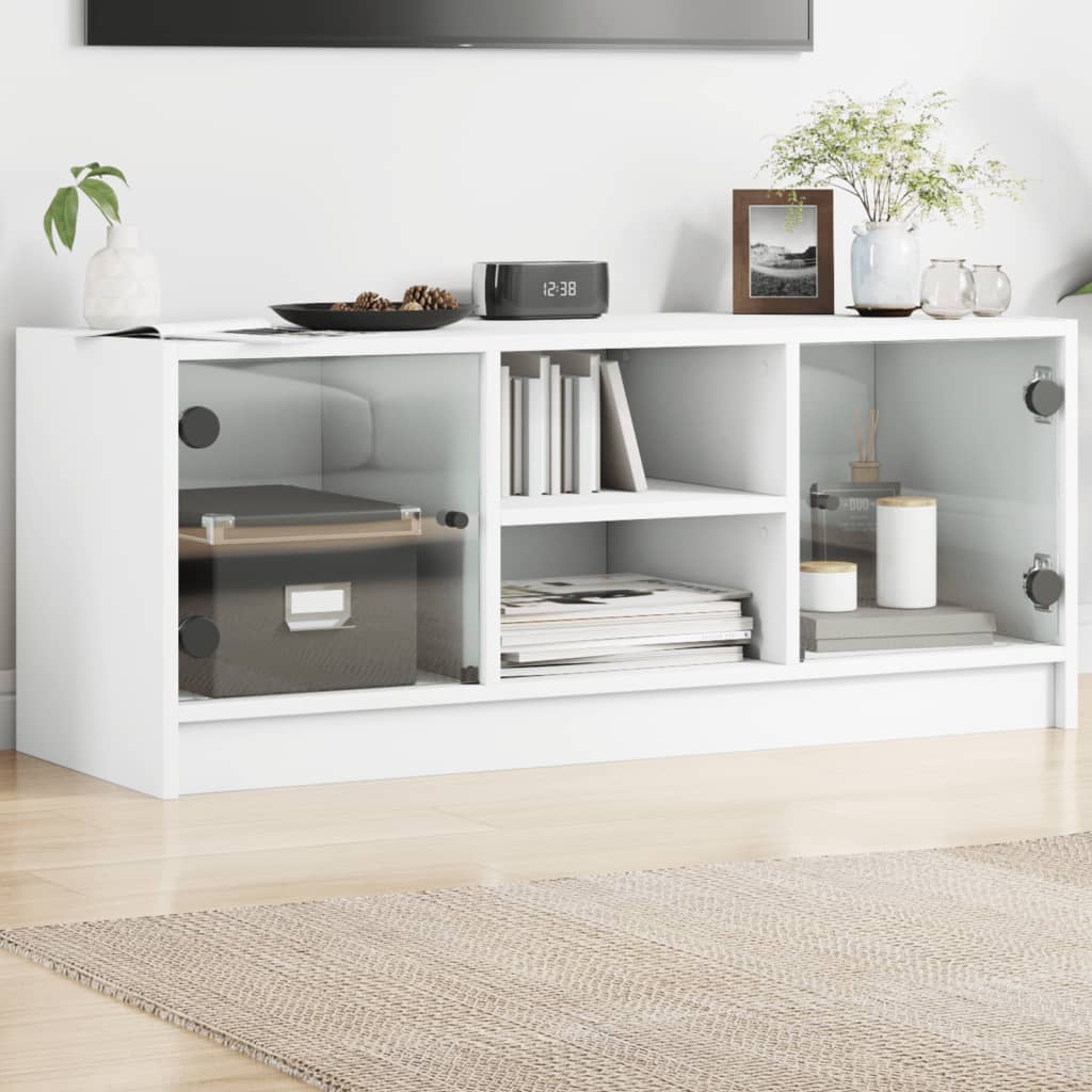 Mobile Porta Tv Con Ante In Vetro 102X37X42 Cm