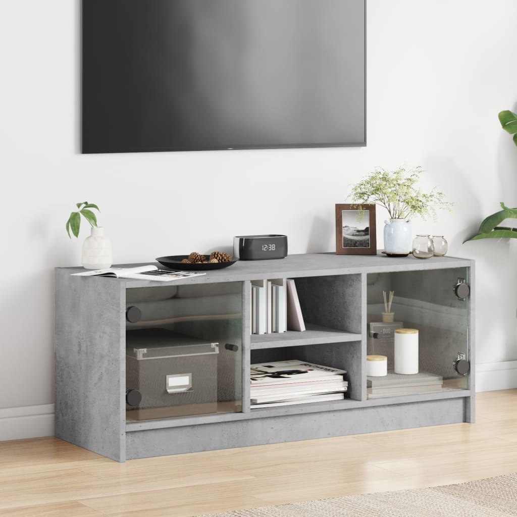 Mobile Porta Tv Con Ante In Vetro 102X37X42 Cm