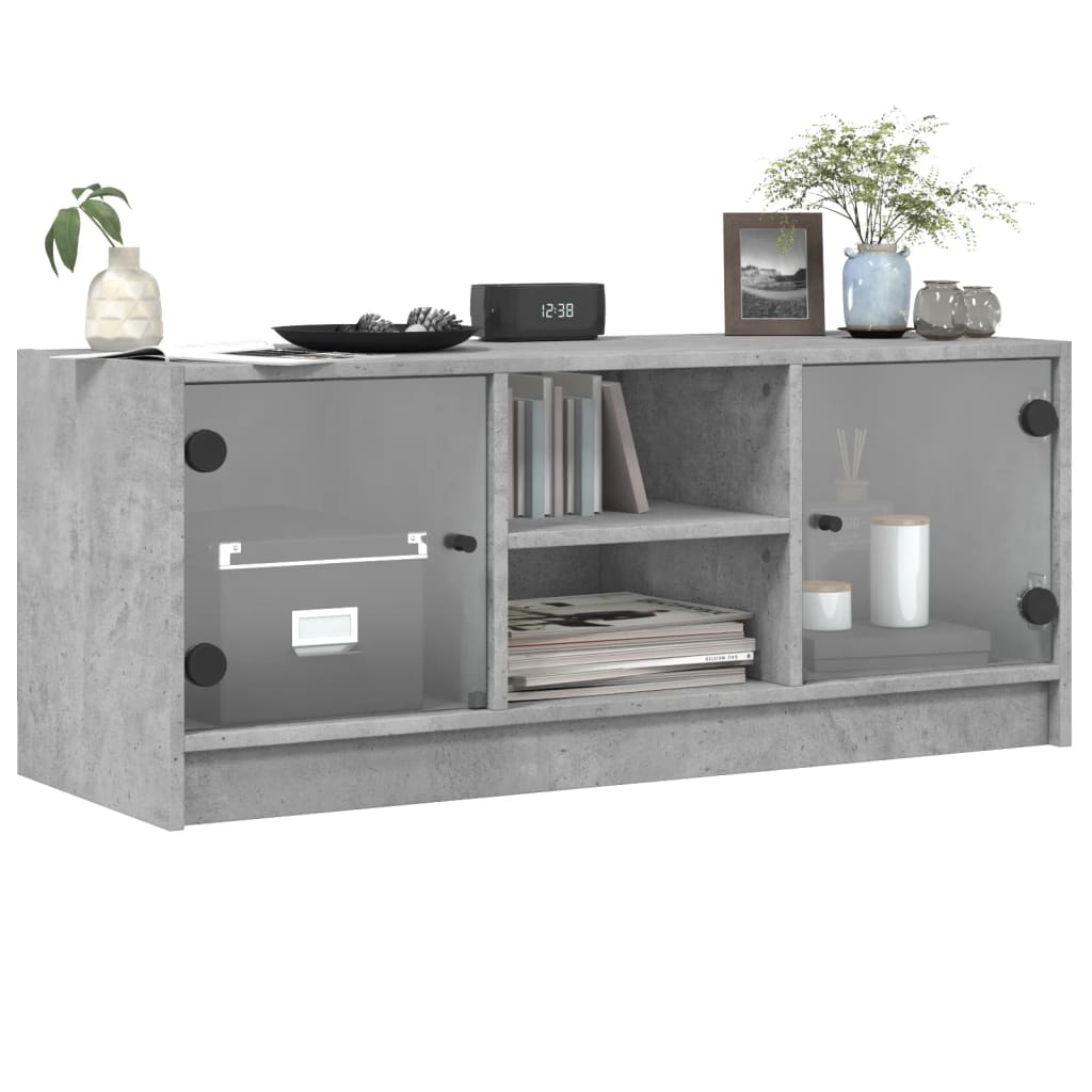 Mobile Porta Tv Con Ante In Vetro 102X37X42 Cm