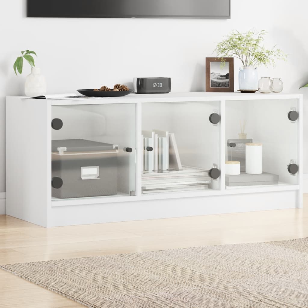 Mobile Porta Tv Con Ante In Vetro 102X37X42 Cm