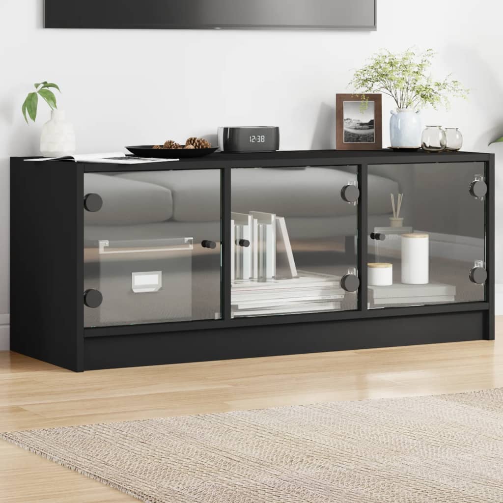 Mobile Porta Tv Con Ante In Vetro 102X37X42 Cm