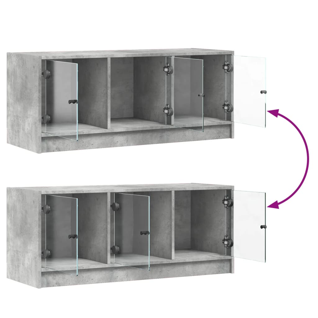 Mobile Porta Tv Con Ante In Vetro 102X37X42 Cm