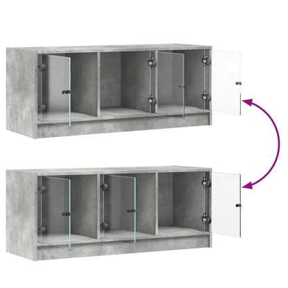 Mobile Porta Tv Con Ante In Vetro 102X37X42 Cm