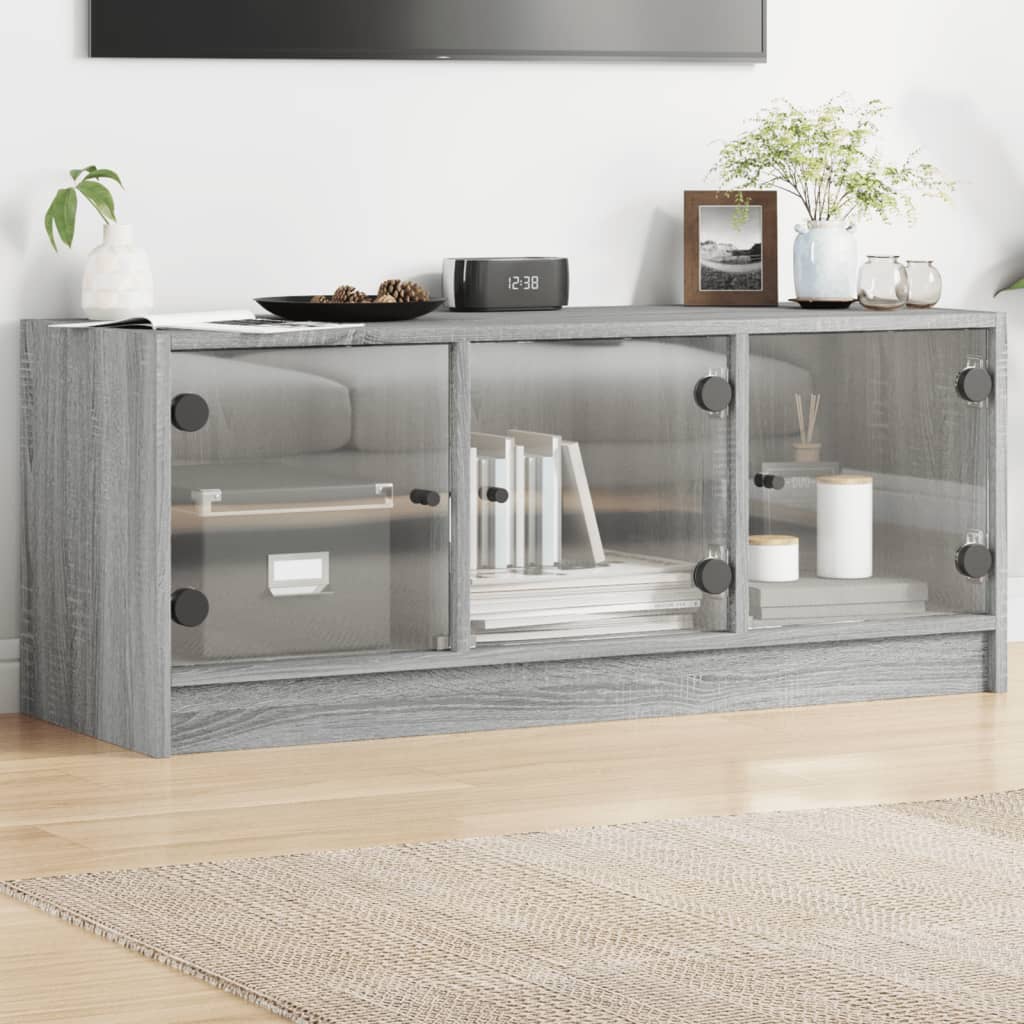 Mobile Porta Tv Con Ante In Vetro 102X37X42 Cm
